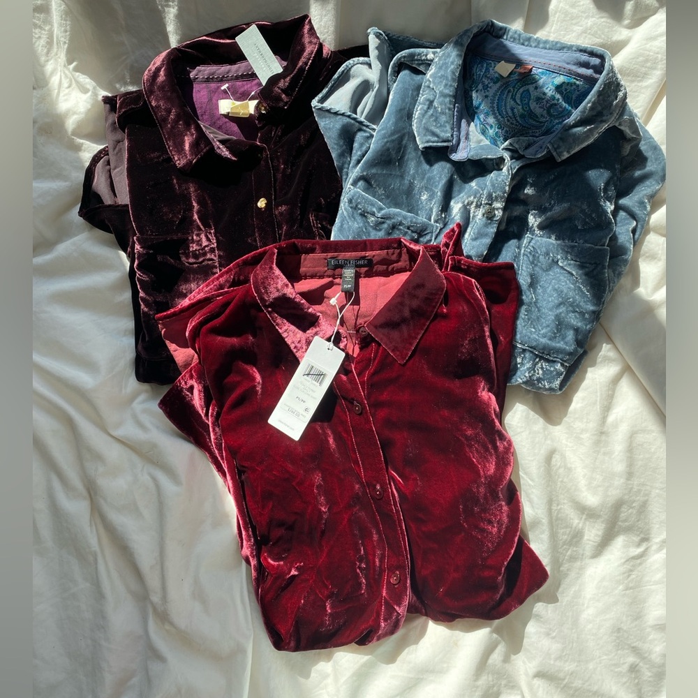 Maeve, Eileen Fisher, Pilcro Fall velvet button up bundle!